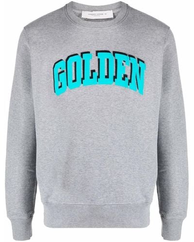 Golden Goose Logo-print Cotton Sweatshirt - Grey