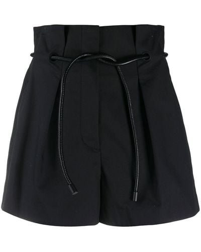 3.1 Phillip Lim Paperbag-waist Mini Shorts - Black