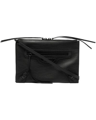 Balenciaga Zip-detail Clutch Bag - Black