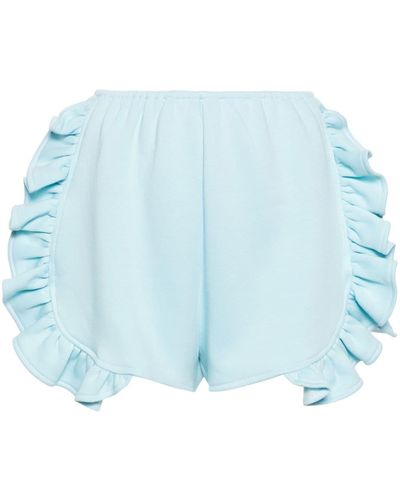 Ioana Ciolacu Baby Peony Ruffled Shorts - Blue