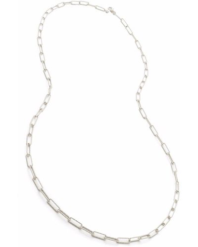 Monica Vinader Alta-textured-chain Necklace - Metallic