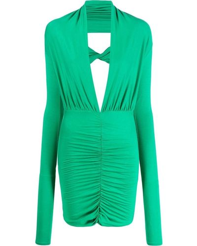 Concepto Cut-out Ruched Minidress - Green