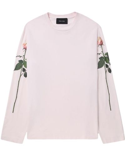 Simone Rocha Rose-print Sweatshirt - Pink