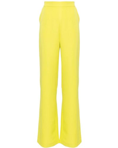 Saiid Kobeisy High-rise Straight-leg Trousers - Yellow