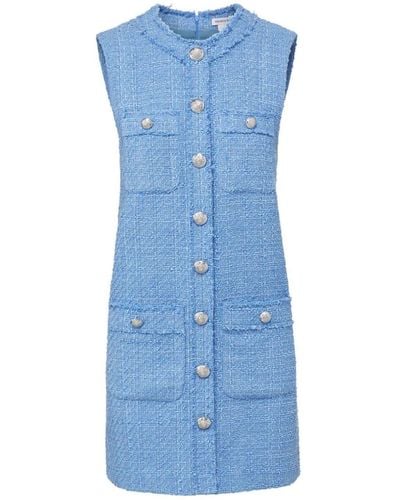 Veronica Beard Laurel tweed sleeveless dress - Blu