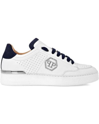 Philipp Plein Logo-appliqué Lace-up Sneakers - White