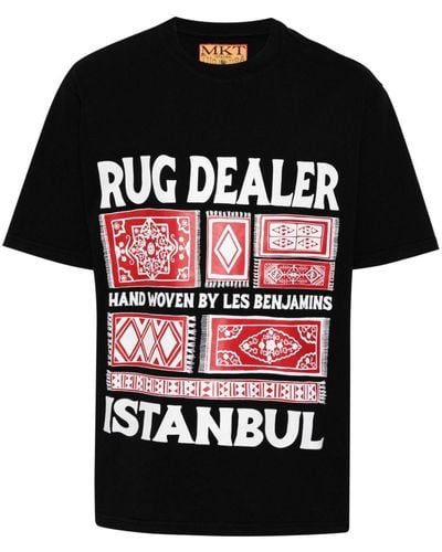 Les Benjamins X Market Rug Dealer Cotton T-shirt - Black