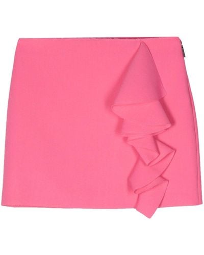 MSGM Ruffle-detail skirt - Rosa