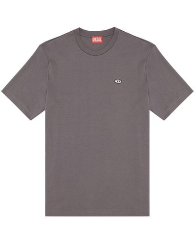 DIESEL T-just-doval-pj Cotton T-shirt - Gray