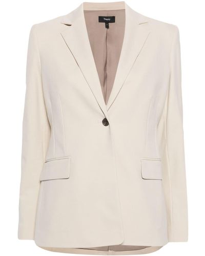 Theory Sculpt Single-breasted Blazer - Natural