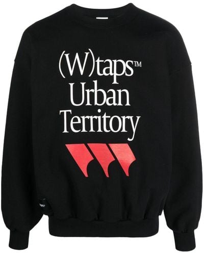 WTAPS Sweater Met Print - Zwart