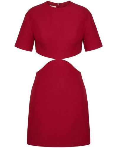 Valentino Garavani Crepe Couture Cut-out Minidress - Red