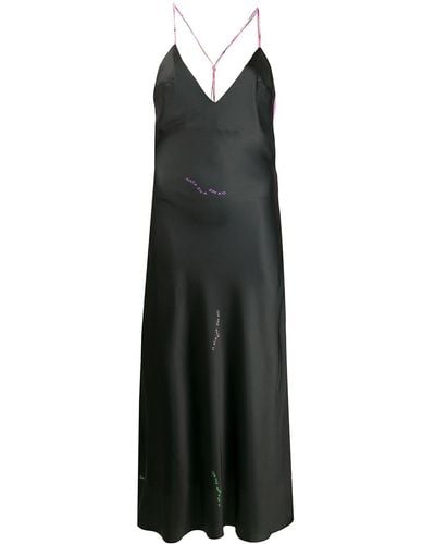 Natasha Zinko Midi-jurk Met Contrastvlak - Zwart