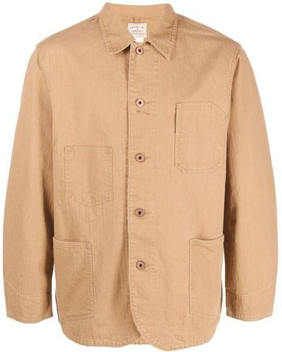 RRL Button-up Shirt Jacket - Brown