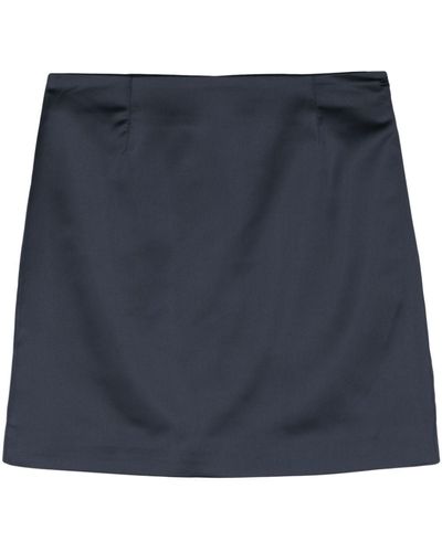 Manuel Ritz High-waist Satin Miniskirt - Blue