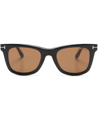 Tom Ford Brille mit getönten Clip-On-Gläsern - Schwarz