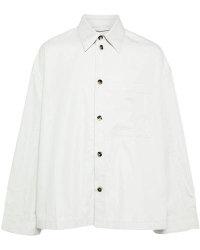 Bottega Veneta Plain Cotton-silk Shirt - White