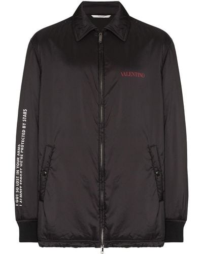 Valentino Garavani Logo-print Windbreaker Jacket - Black