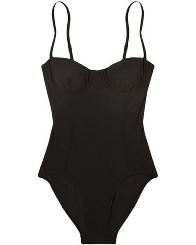 Tory Burch Underwire Cup Swimsuit - Black