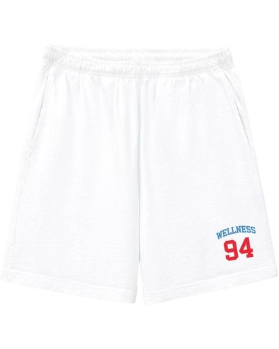 Sporty & Rich Wellness 94 cotton track shorts - Weiß