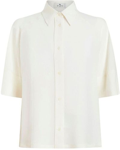 Etro Raglan-sleeved Button Shirt - White