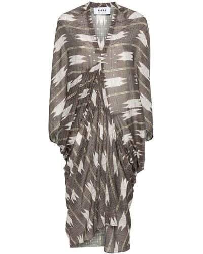 Bazar Deluxe Abstract-print Midi Dress - Gray