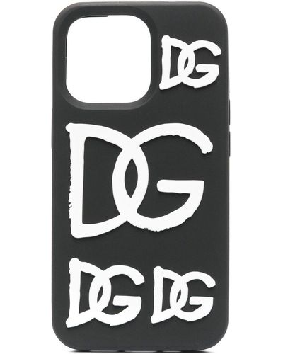 Dolce & Gabbana Coque d'iPhone 13 Pro à logo imprimé - Noir