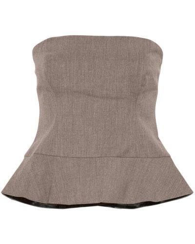 Beaufille Francis Twill Bandeau Top - Brown