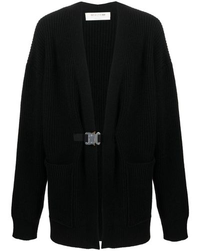 1017 ALYX 9SM Gerippter Cardigan mit Schnallendetail - Schwarz