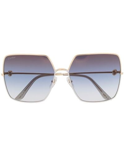Cartier Oversized-frame Gradient Sunglasses - Blue
