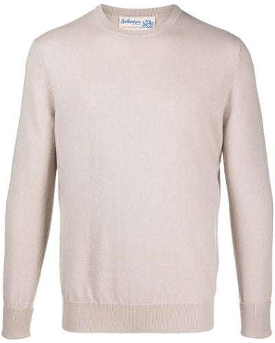 Ballantyne Crew-neck Cashmere Sweater - Natural