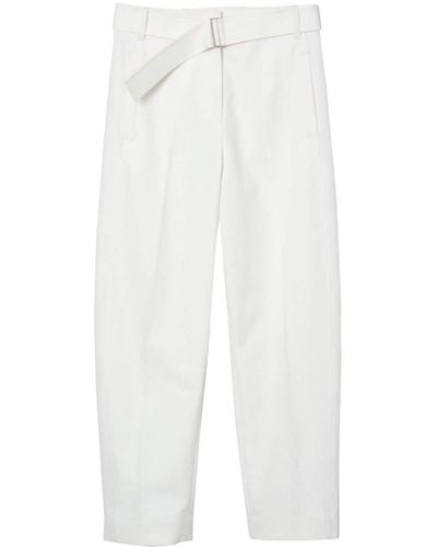 3.1 Phillip Lim Pantalones ajustados con cinturón - Blanco