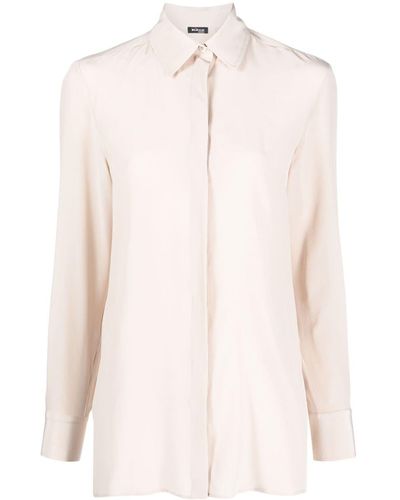 Kiton Button-up Silk Shirt - Natural