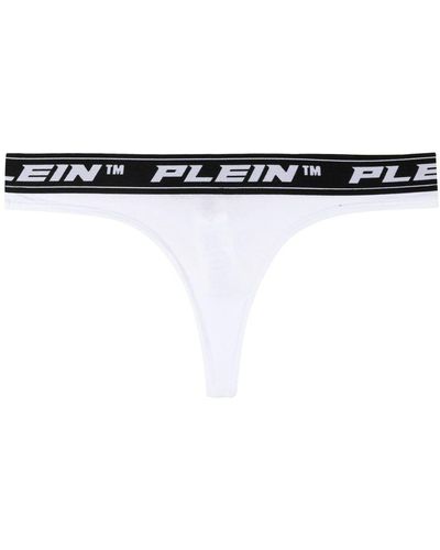 Philipp Plein Logo-waist Thongs (set Of Three) - White