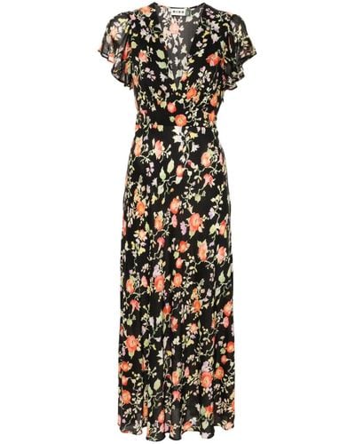 RIXO London Florida floral-print dress - Schwarz