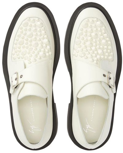 Giuseppe Zanotti Zapatos Adric con cordones y apliques - Blanco