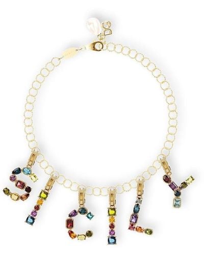 Dolce & Gabbana 18kt Yellow Gold Pearl-embellished Bracelet - Metallic