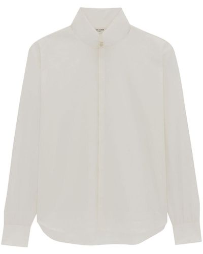 Saint Laurent Classic-collar Cotton Shirt - White