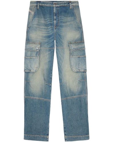 DIESEL D-Fish straight-leg jeans - Blau