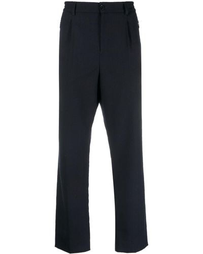 Karl Lagerfeld Straight-leg Tailored Pants - Blue