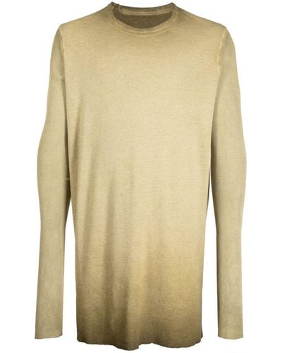 Boris Bidjan Saberi Fine-ribbed Long-sleeved T-shirt - Yellow