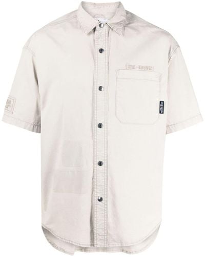 Izzue Embroidered-logo Stretch-cotton Shirt - White