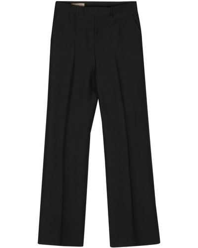 Gucci Wool And Silk Blend Pants - Black