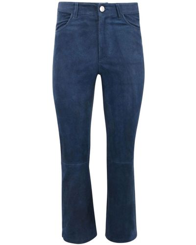 SPRWMN Halbhohe Bootcut-Jeans - Blau