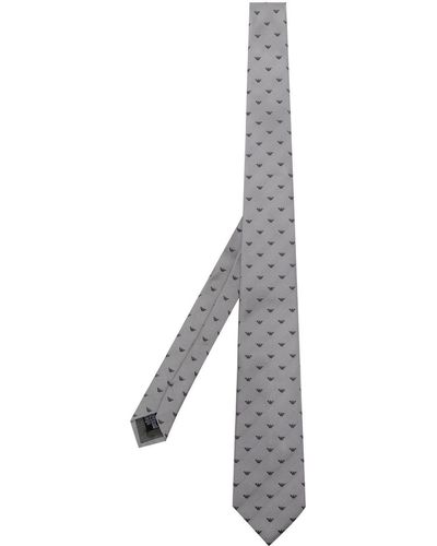 Emporio Armani Cravatta con stampa - Metallizzato