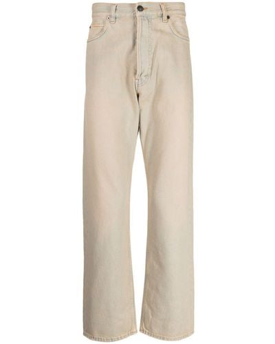 Haikure Mineral-dyed High-rise Wide-leg Jeans - Natural