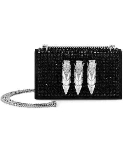 Philipp Plein Small Crystal-embellished Shoulder Bag - Black