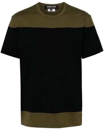 Comme des Garçons T-Shirt in Colour-Block-Optik - Schwarz