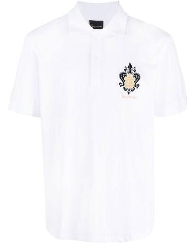 Billionaire Polo con logo bordado - Blanco