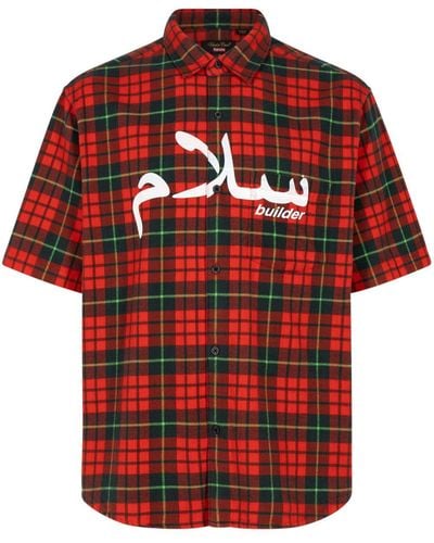 Supreme "x Undercover ""red Plaid"" Flanellen Shirt" - Rood